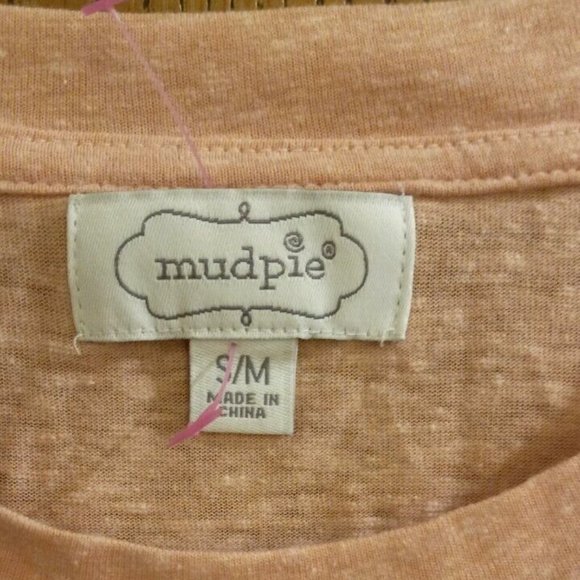 Mud Pie Womans T Shirt pink graphic size S/M Weekend casual - Picture 3 of 4